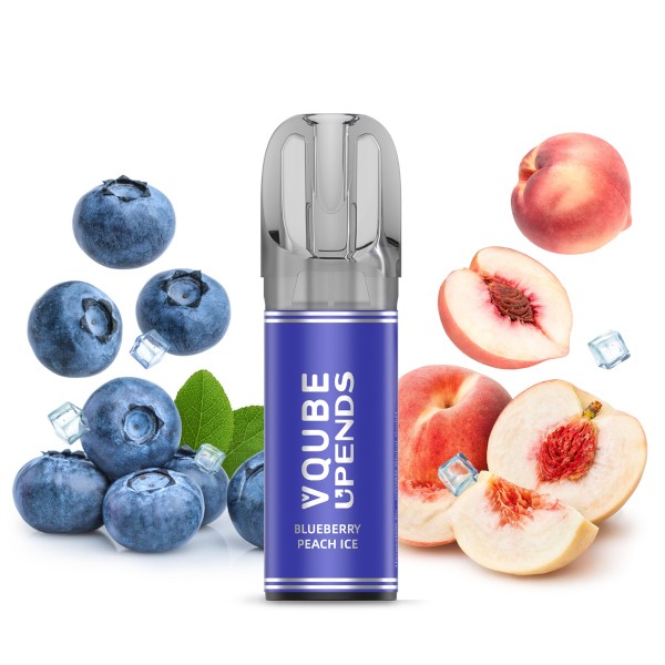 VQUBE Pod Blueberry Peach Ice (arándano, melocotón ice, 2 piezas)