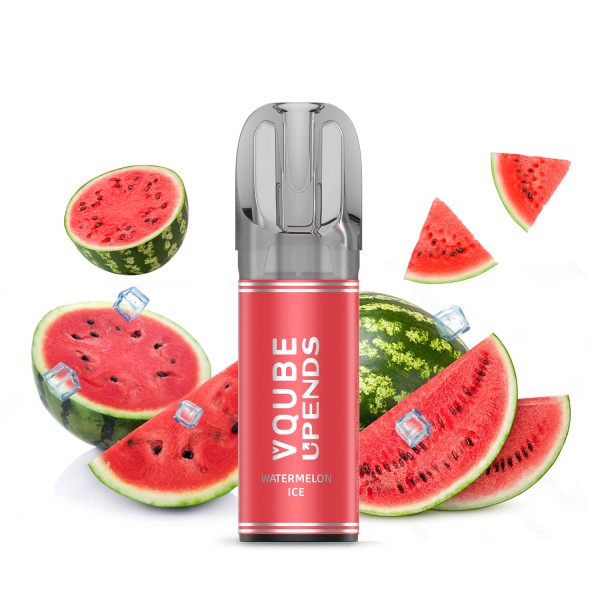VQUBE Pod Strawberry Watermelon Bubble Gum (batido de fresa y sandía, 2 piezas)